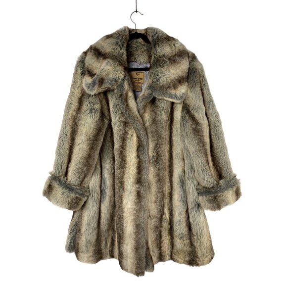 New VTG Dennis Basso XL 15th Anniversary Collect Ed Faux Fur Chinchilla Coat - Picture 2 of 12